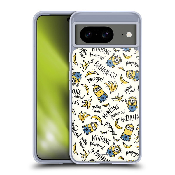 Despicable Me Minion Graphics Banana Doodle Pattern Soft Gel Case for Google Pixel 8