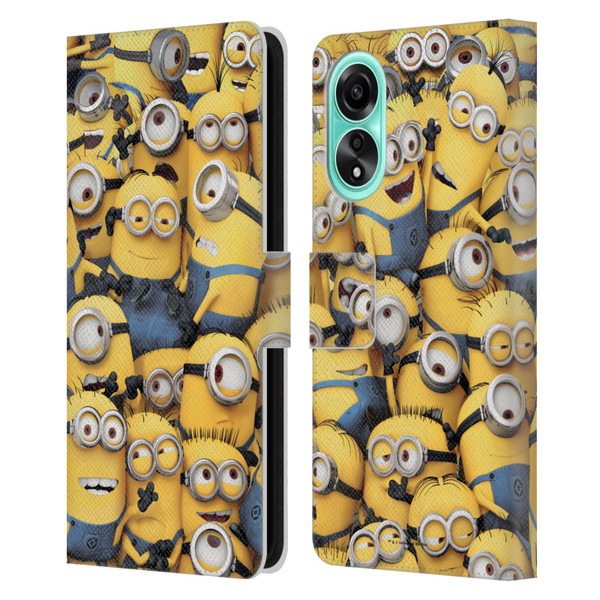 Despicable Me Funny Minions Pattern Leather Book Wallet Case Cover For OPPO A78 4G