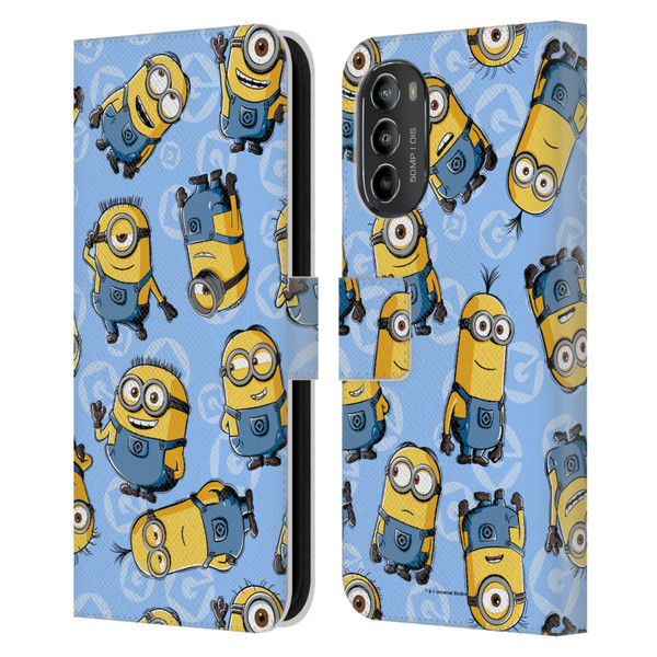 Despicable Me Minion Graphics Character Pattern Leather Book Wallet Case Cover For Motorola Moto G82 5G