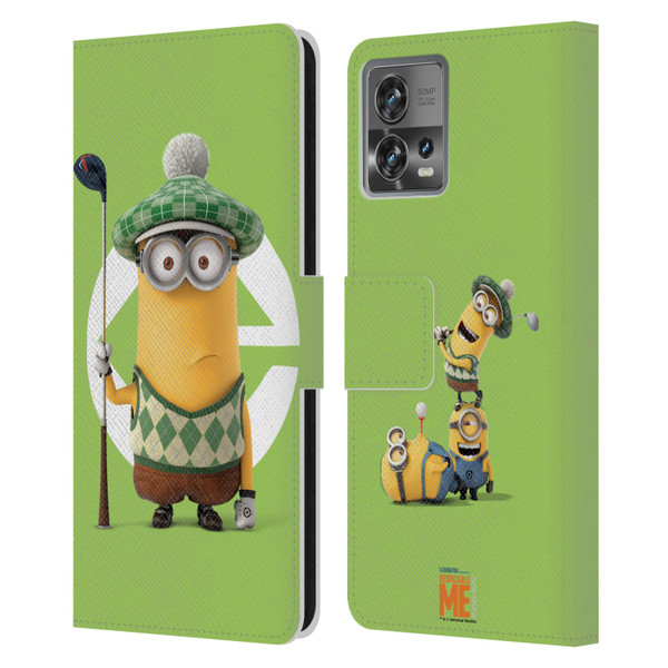 Despicable Me Minions Kevin Golfer Costume Leather Book Wallet Case Cover For Motorola Moto Edge 30 Fusion