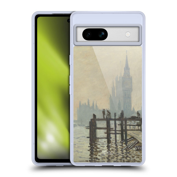 The National Gallery Art Monet Thames Soft Gel Case for Google Pixel 7a
