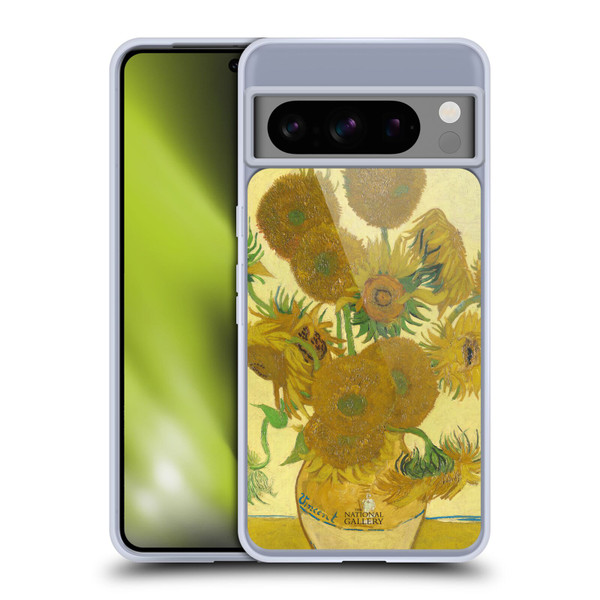 The National Gallery Art Sunflowers Soft Gel Case for Google Pixel 8 Pro