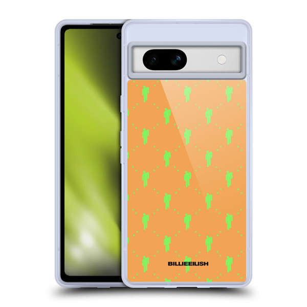 Billie Eilish Key Art Blohsh Pattern Soft Gel Case for Google Pixel 7a
