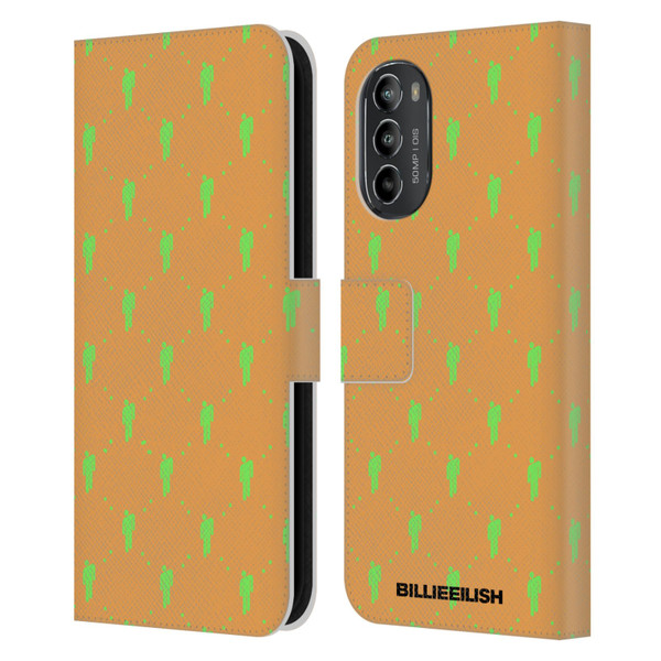 Billie Eilish Key Art Blohsh Pattern Leather Book Wallet Case Cover For Motorola Moto G82 5G