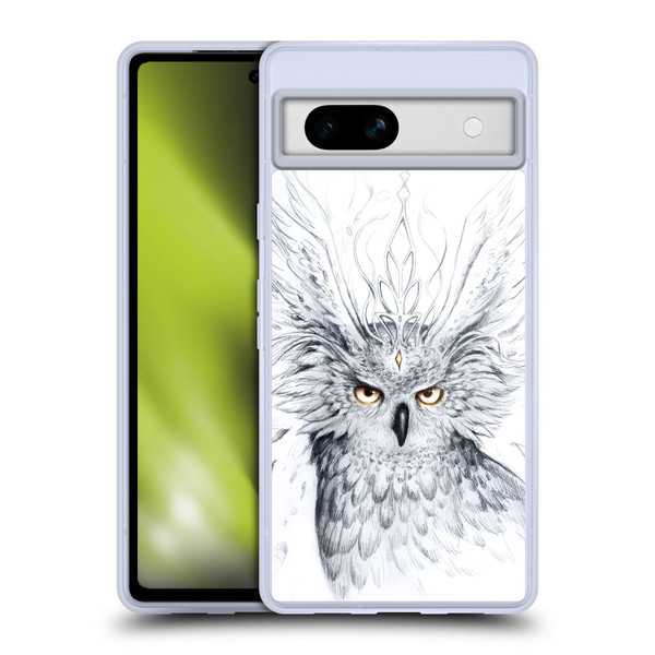 Jonas "JoJoesArt" Jödicke Wildlife Owl Soft Gel Case for Google Pixel 7a
