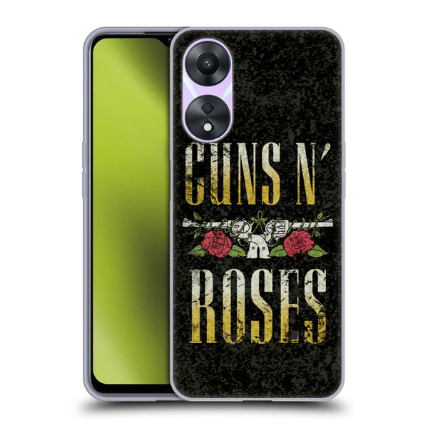 Guns N' Roses Key Art Text Logo Pistol Soft Gel Case for OPPO A78 5G
