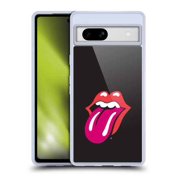 The Rolling Stones Graphics Pink Tongue Soft Gel Case for Google Pixel 7a