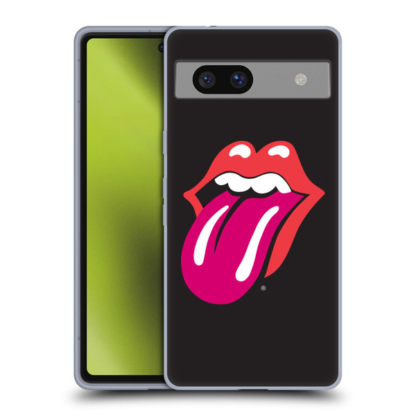 The Rolling Stones Graphics Pink Tongue Soft Gel Case for Google Pixel 7a
