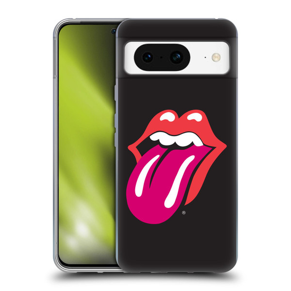 The Rolling Stones Graphics Pink Tongue Soft Gel Case for Google Pixel 8