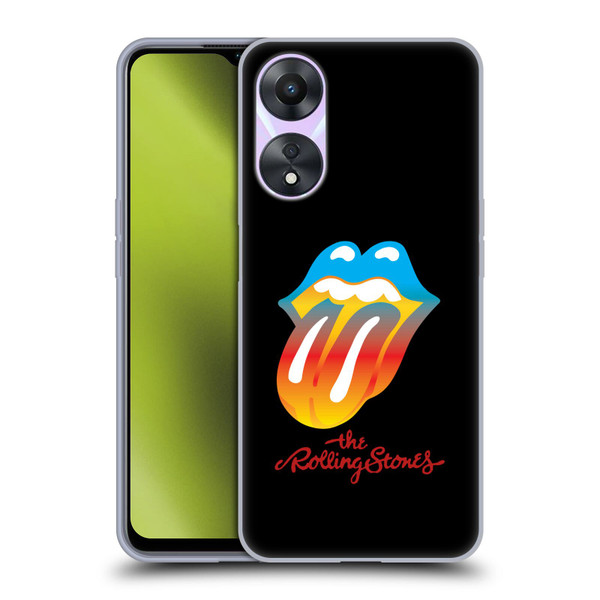 The Rolling Stones Graphics Rainbow Tongue Soft Gel Case for OPPO A78 5G