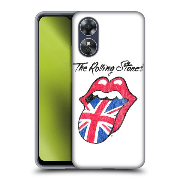 The Rolling Stones Key Art UK Tongue Soft Gel Case for OPPO A17