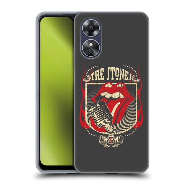 The Rolling Stones Key Art Jumbo Tongue Soft Gel Case for OPPO A17