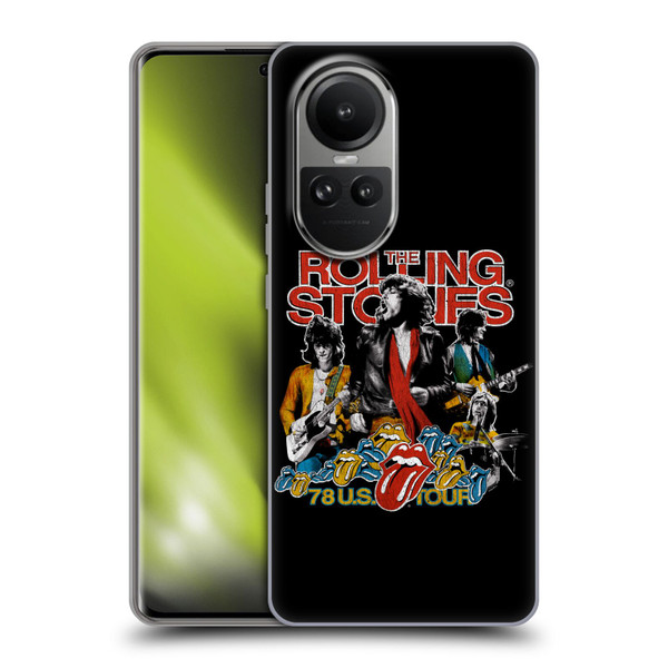 The Rolling Stones Key Art 78 US Tour Vintage Soft Gel Case for OPPO Reno10 5G / Reno10 Pro 5G