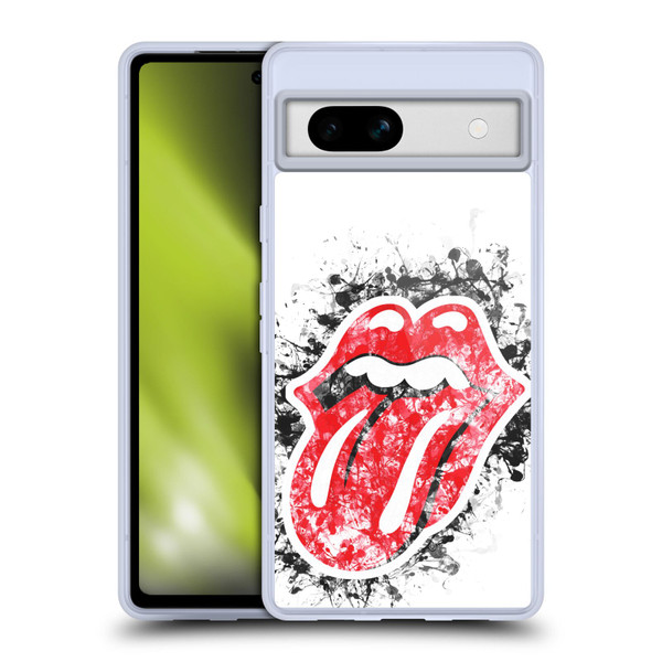 The Rolling Stones Licks Collection Distressed Look Tongue Soft Gel Case for Google Pixel 7a