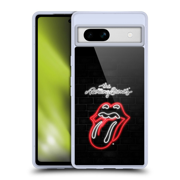 The Rolling Stones Licks Collection Neon Soft Gel Case for Google Pixel 7a
