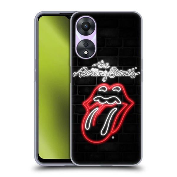 The Rolling Stones Licks Collection Neon Soft Gel Case for OPPO A78 5G