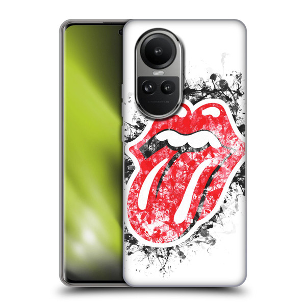 The Rolling Stones Licks Collection Distressed Look Tongue Soft Gel Case for OPPO Reno10 5G / Reno10 Pro 5G