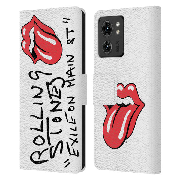 The Rolling Stones Albums Exile On Main St. Leather Book Wallet Case Cover For Motorola Moto Edge 40
