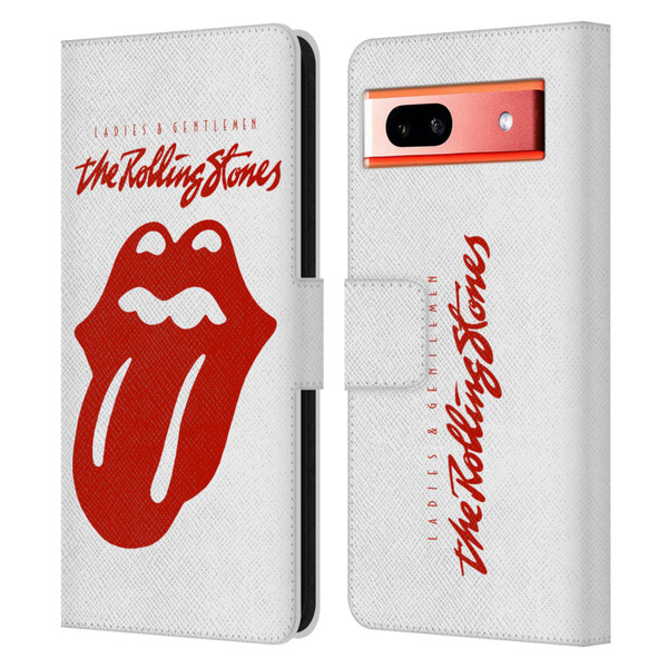 The Rolling Stones Graphics Ladies and Gentlemen Movie Leather Book Wallet Case Cover For Google Pixel 7a