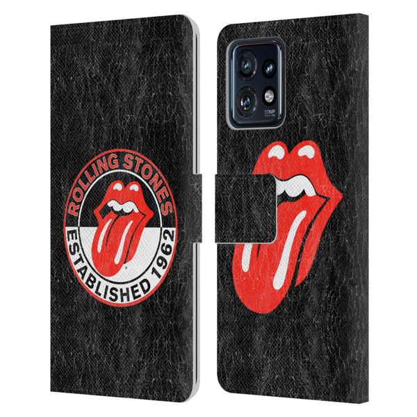 The Rolling Stones Graphics Established 1962 Leather Book Wallet Case Cover For Motorola Moto Edge 40 Pro