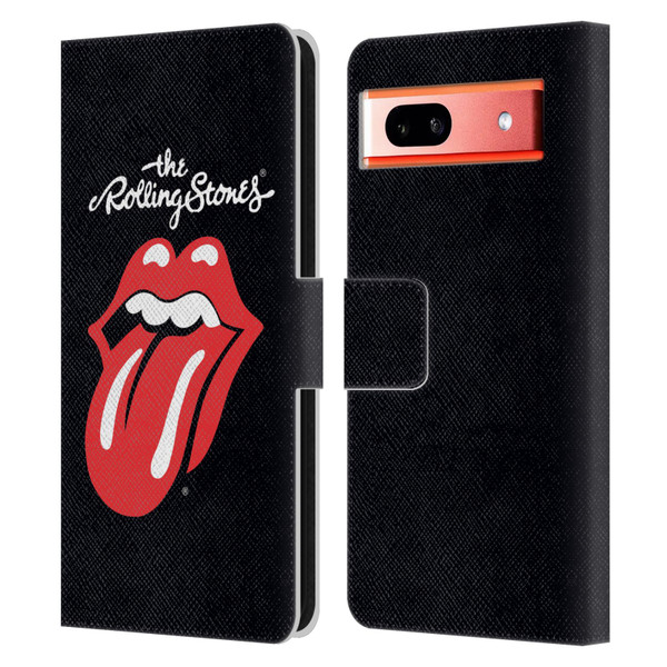 The Rolling Stones Key Art Tongue Classic Leather Book Wallet Case Cover For Google Pixel 7a
