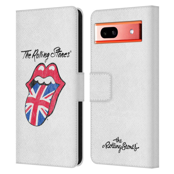 The Rolling Stones Key Art Uk Tongue Leather Book Wallet Case Cover For Google Pixel 7a