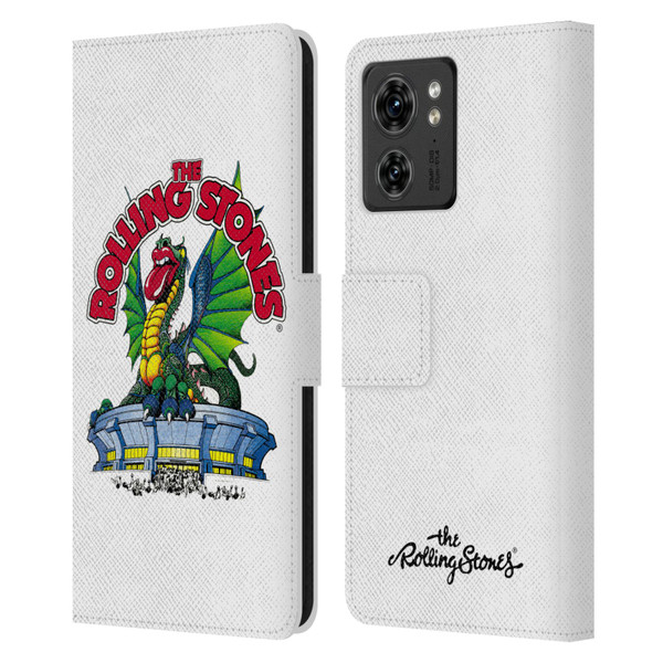The Rolling Stones Key Art Dragon Leather Book Wallet Case Cover For Motorola Moto Edge 40