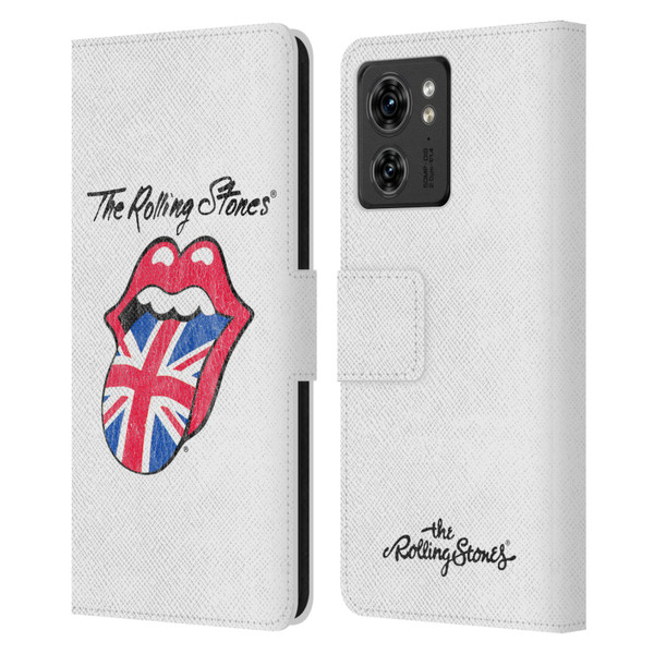 The Rolling Stones Key Art Uk Tongue Leather Book Wallet Case Cover For Motorola Moto Edge 40