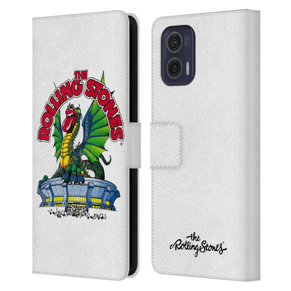 The Rolling Stones Key Art Dragon Leather Book Wallet Case Cover For Motorola Moto G73 5G