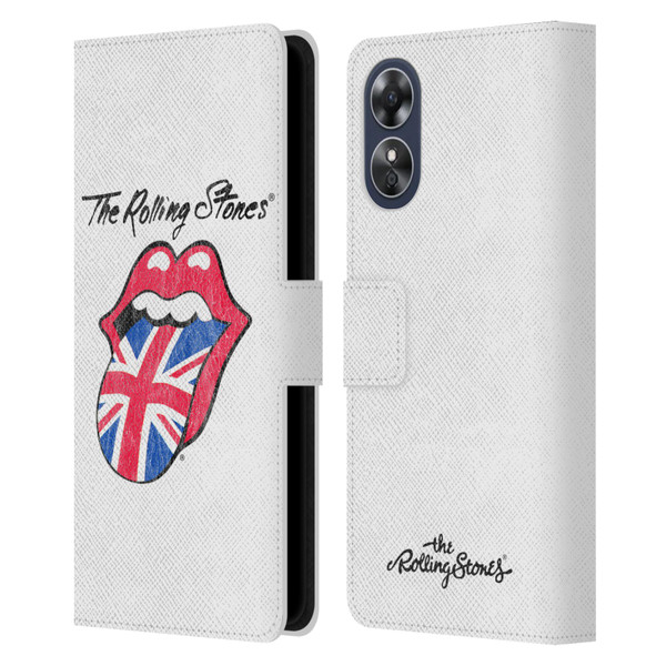 The Rolling Stones Key Art Uk Tongue Leather Book Wallet Case Cover For OPPO A17