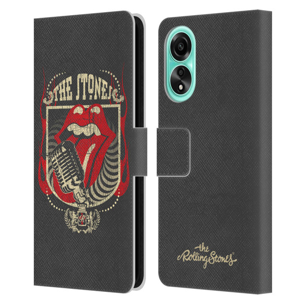 The Rolling Stones Key Art Jumbo Tongue Leather Book Wallet Case Cover For OPPO A78 5G