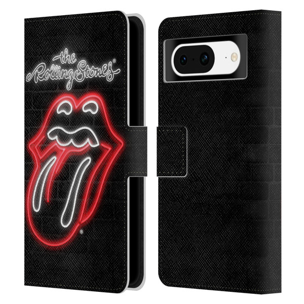 The Rolling Stones Licks Collection Neon Leather Book Wallet Case Cover For Google Pixel 8
