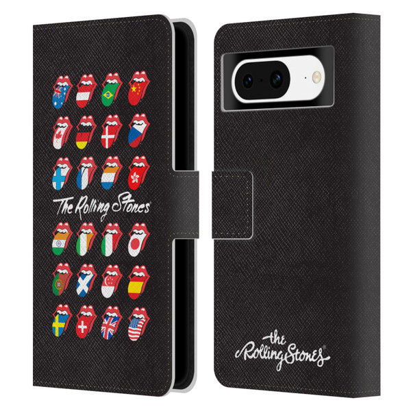 The Rolling Stones Licks Collection Flag Poster Leather Book Wallet Case Cover For Google Pixel 8