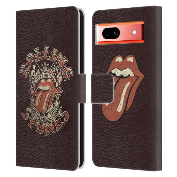 The Rolling Stones Tours Tattoo You 1981 Leather Book Wallet Case Cover For Google Pixel 7a