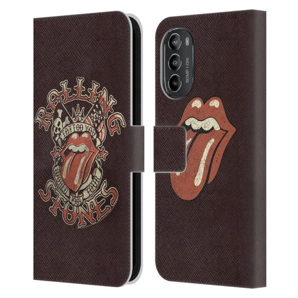 The Rolling Stones Tours Tattoo You 1981 Leather Book Wallet Case Cover For Motorola Moto G82 5G