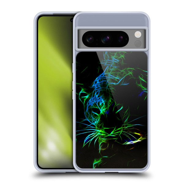 Simone Gatterwe Animals Neon Leopard Soft Gel Case for Google Pixel 8 Pro