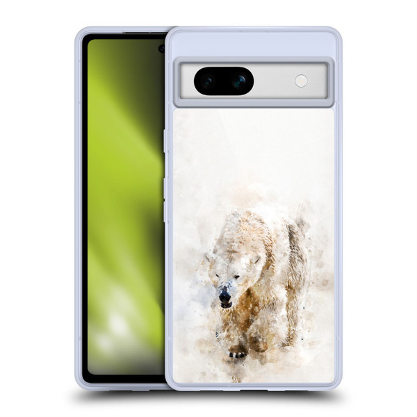 Simone Gatterwe Animals 2 Abstract Polar Bear Soft Gel Case for Google Pixel 7a