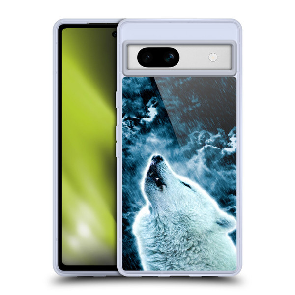 Simone Gatterwe Animals 2 Howling Wolf Soft Gel Case for Google Pixel 7a