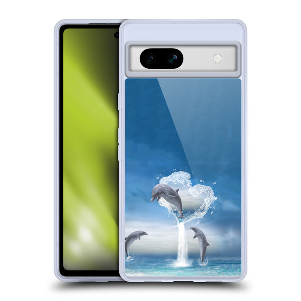 Simone Gatterwe Dolphins Lovers Soft Gel Case for Google Pixel 7a