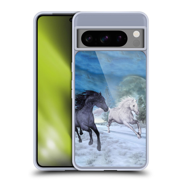 Simone Gatterwe Horses Freedom In The Snow Soft Gel Case for Google Pixel 8 Pro