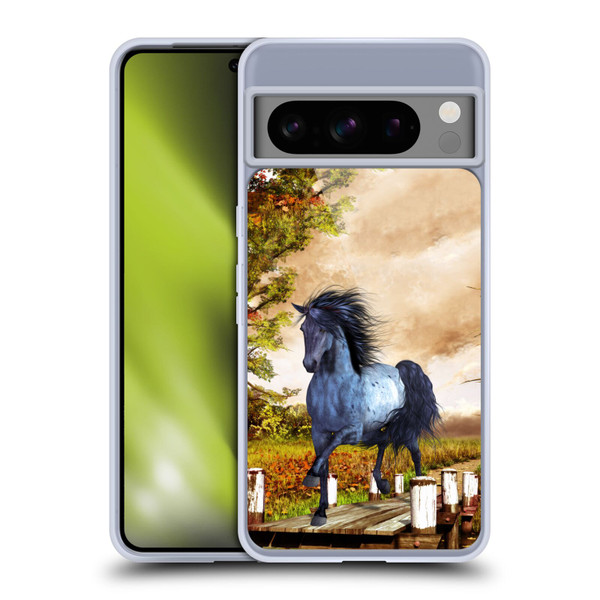 Simone Gatterwe Horses On The Lake Soft Gel Case for Google Pixel 8 Pro