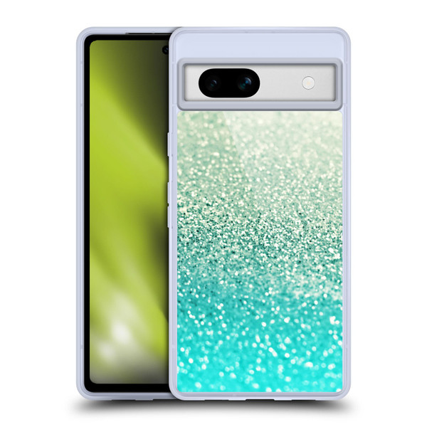Monika Strigel Glitter Collection Mint Soft Gel Case for Google Pixel 7a