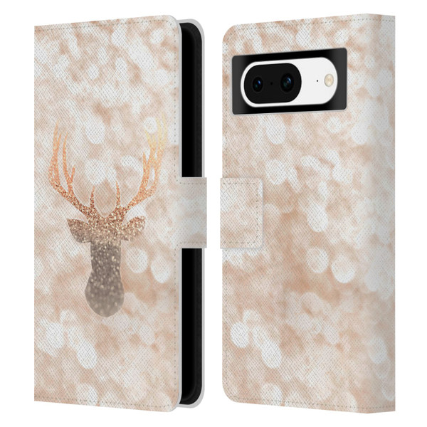Monika Strigel Champagne Gold Deer Leather Book Wallet Case Cover For Google Pixel 8