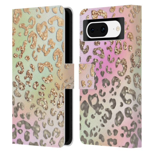 Monika Strigel Dreamland Gold Leopard Leather Book Wallet Case Cover For Google Pixel 8