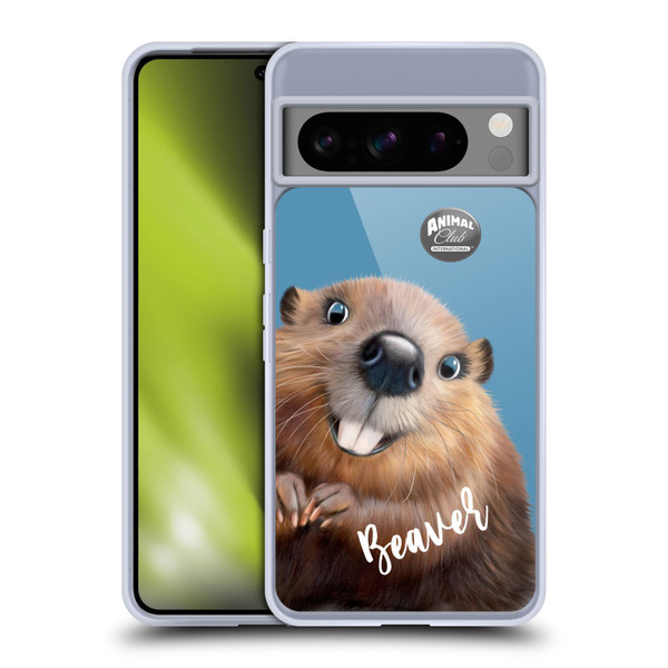 Animal Club International Faces Beaver Soft Gel Case for Google Pixel 8 Pro