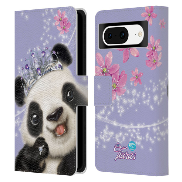 Animal Club International Royal Faces Panda Leather Book Wallet Case Cover For Google Pixel 8