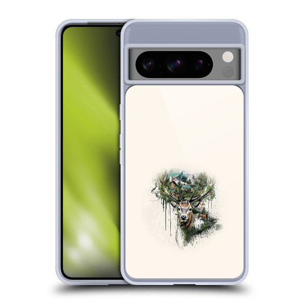 Riza Peker Animal Abstract Deer Wilderness Soft Gel Case for Google Pixel 8 Pro
