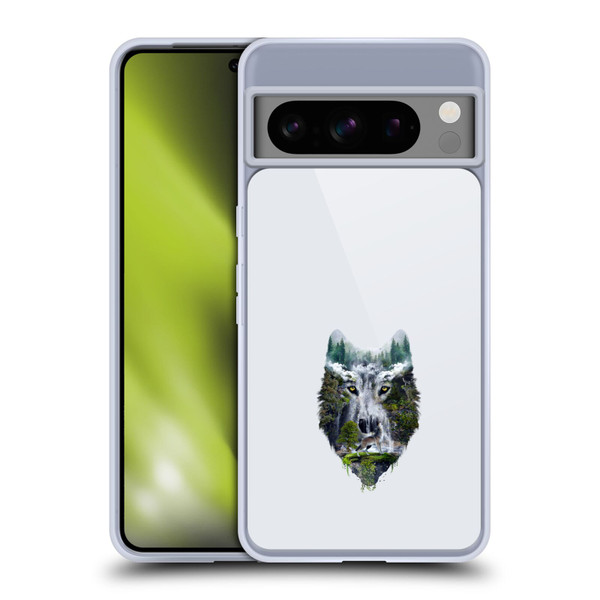 Riza Peker Animal Abstract Wolf Nature Soft Gel Case for Google Pixel 8 Pro