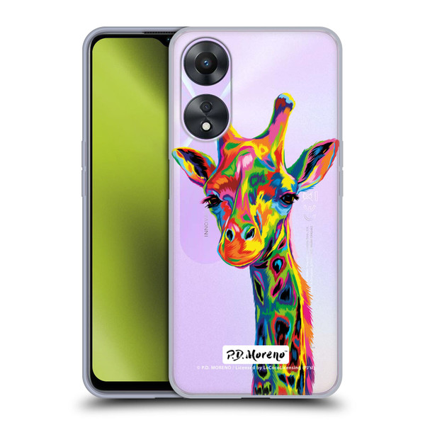 P.D. Moreno Animals Giraffe Soft Gel Case for OPPO A78 4G