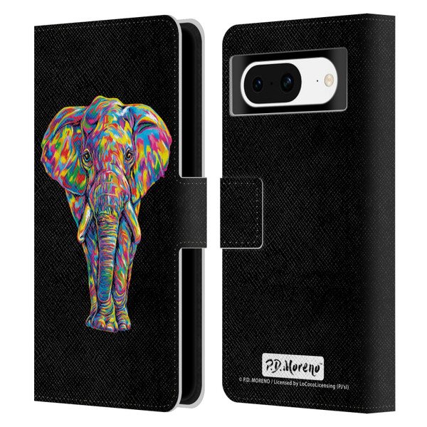 P.D. Moreno Animals Elephant Leather Book Wallet Case Cover For Google Pixel 8